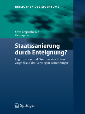 cover image of Staatssanierung durch Enteignung?